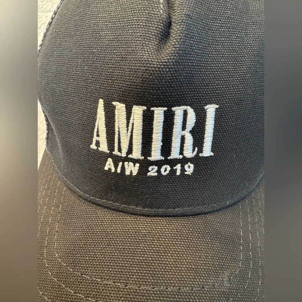 EUC AMIRI A/W 2019 Embroidered Cap in Black & White